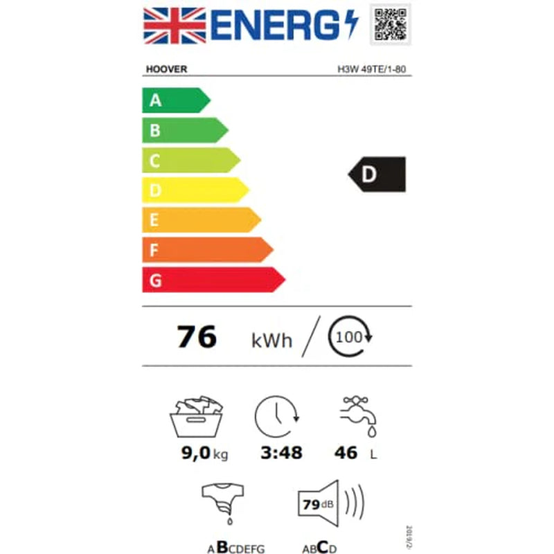 H-Wash 300 9Kg 1400 Spin Freestanding Washing Machine