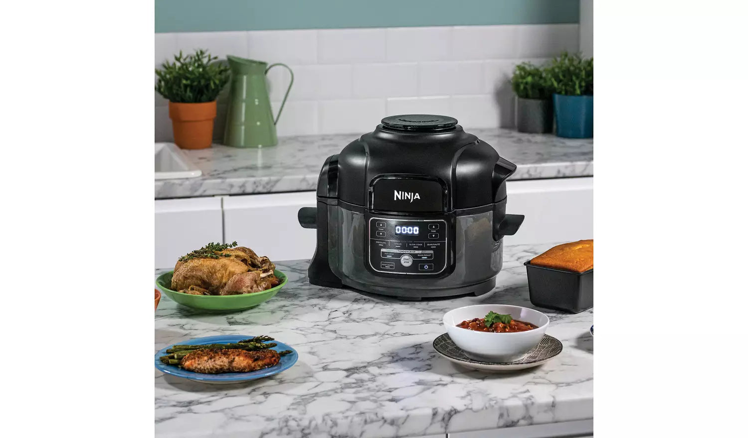 Ninja OP100UK 4.7L Foodi Mini 6-In-1 Multi-Cooker Black